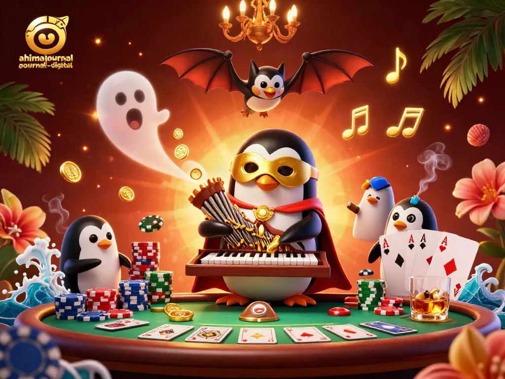 Engage with ahimajournal-digital as the penguin evokes riches from the pipe organ amidst exciting gambling elements.