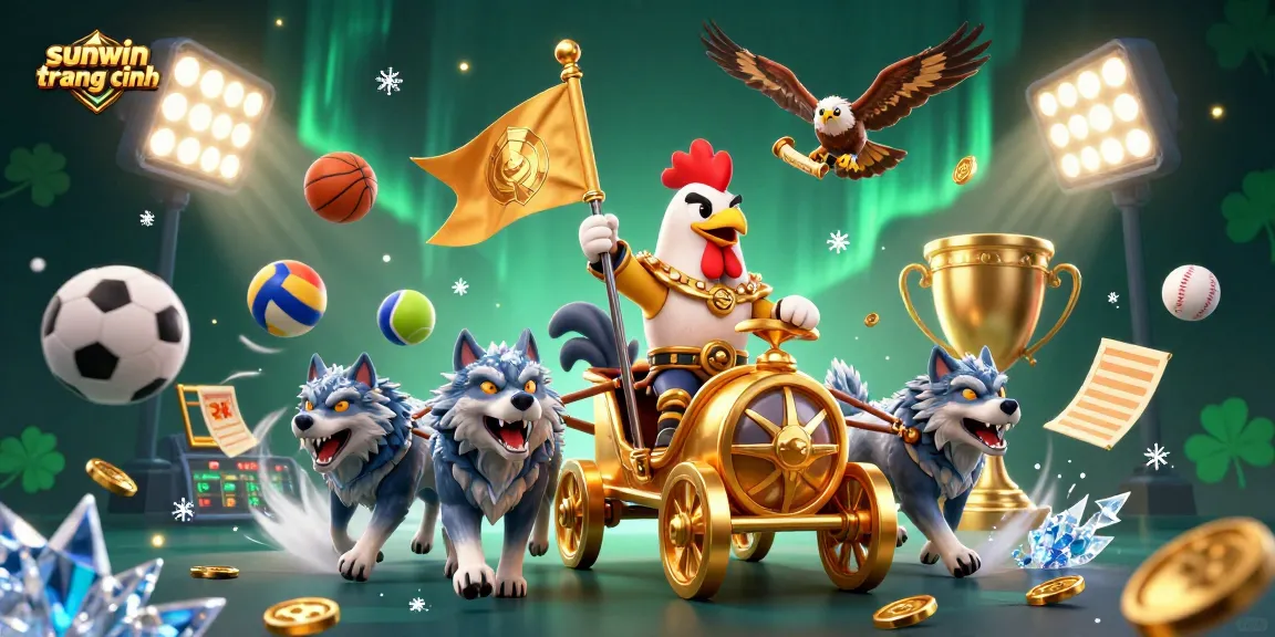Experience excitement at sunwin trang chính with a dynamic illustration of vibrant gaming elements.
