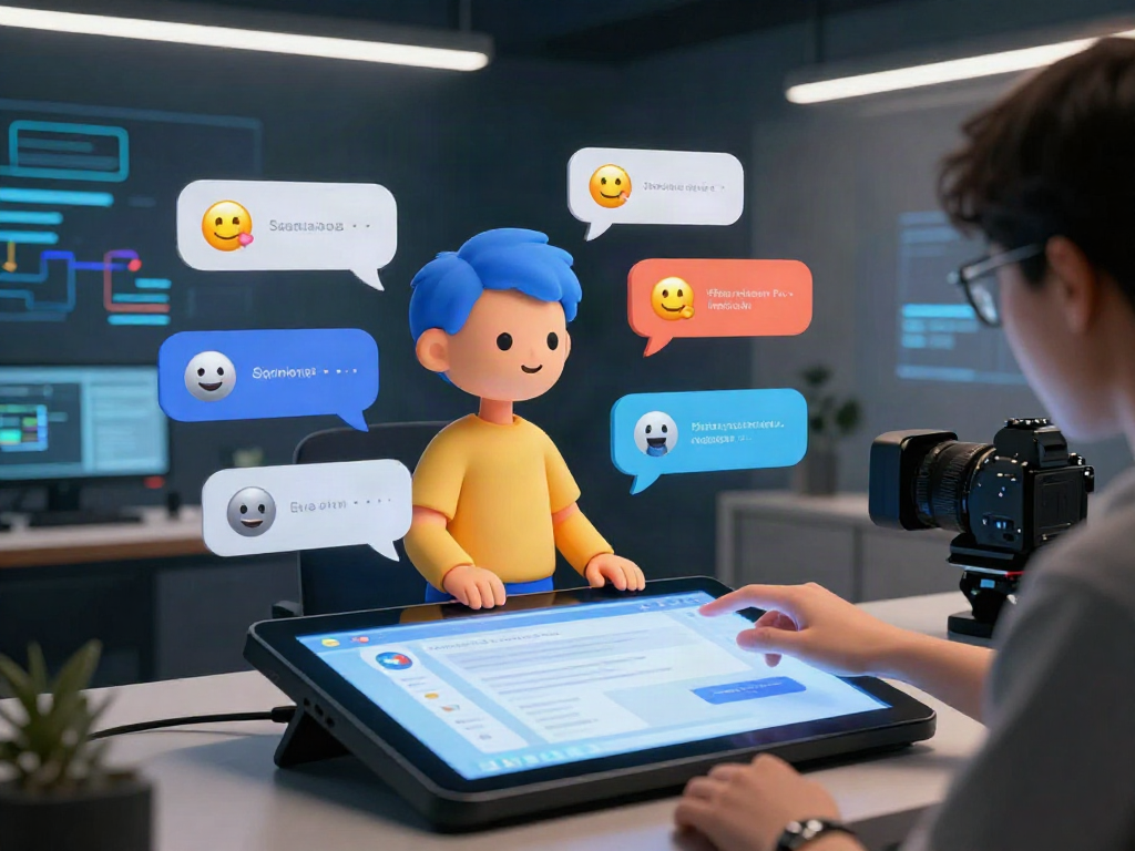 Engaging virtual AI character in a chat interface showcasing juicy chat ai interactions in a modern digital workspace.