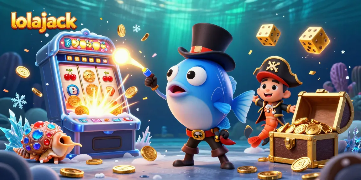 Experience winning thrills with lolajack's captivating casino scene featuring vibrant characters and dynamic gaming elements.